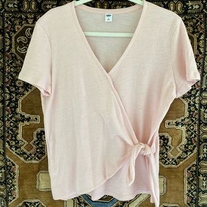 Pink wrap shirt